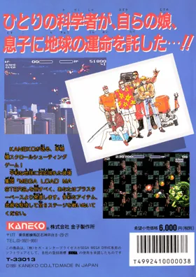 Aero Blasters (Japan) box cover back